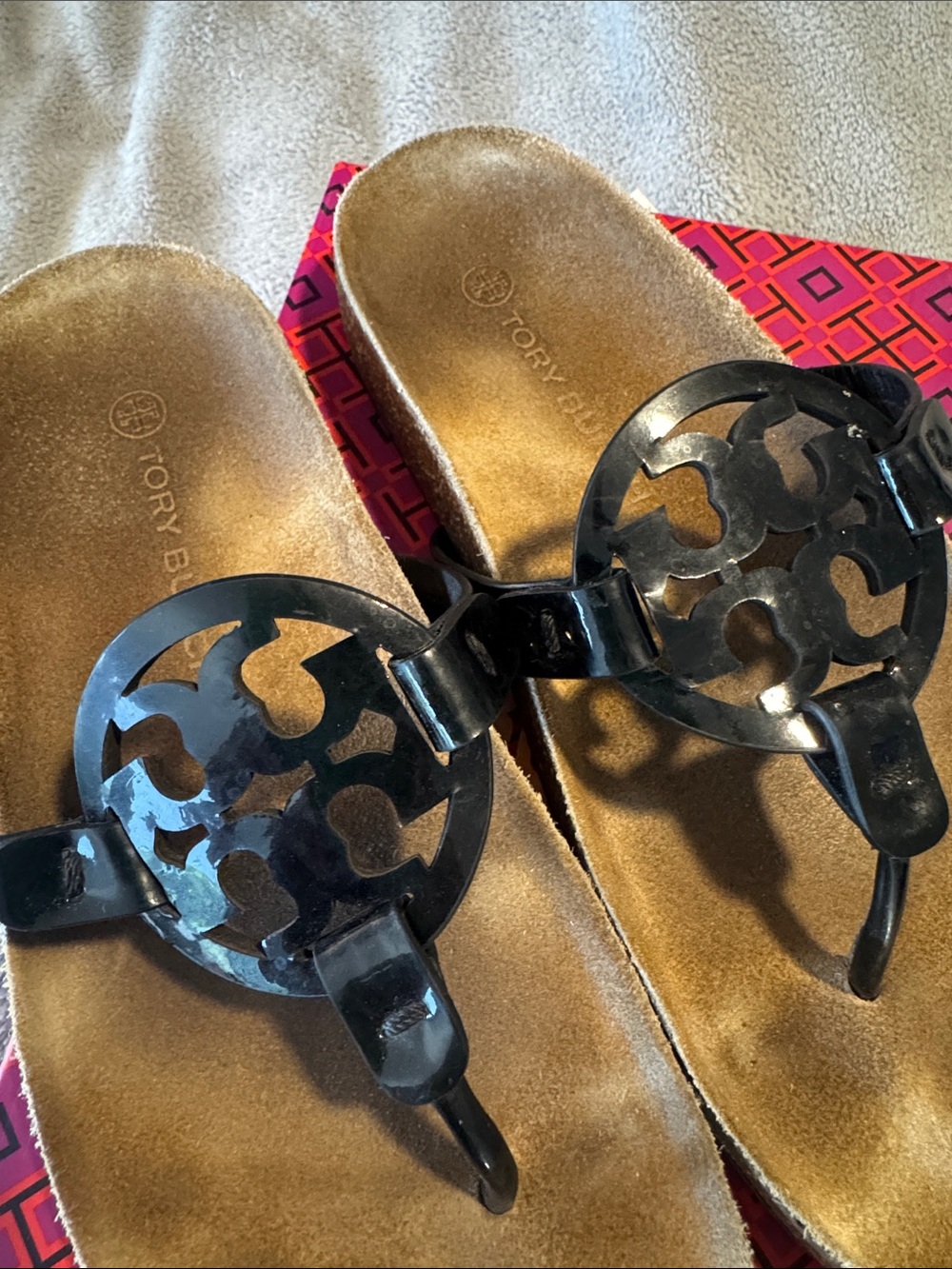 Tory Burch Miller Cloud Patent Leather- Black 8.5